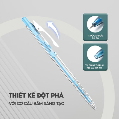 Combo 20 Bút bi màu pastel PRO 027 Thiên Long TL-105
