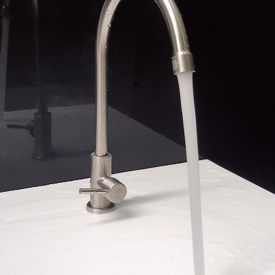 Vòi rửa chén lạnh Inox SUS 304 Eurolife EL-T017 (Trắng vàng)