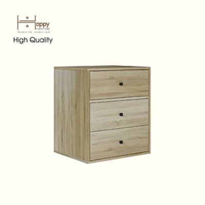 HAPPY FURNITURE , ZACY - Tủ lưu trữ 3 ngăn kéo , THK_214 , 55cm x 45cm x 63cm DxRxC, Sản phẩm phổ thông
