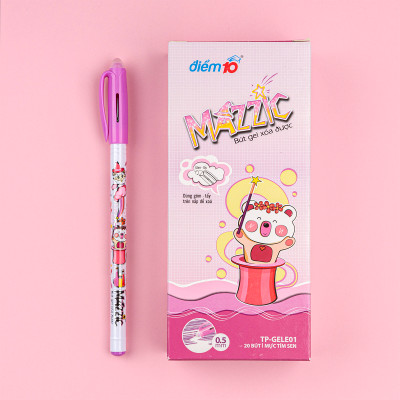 Combo 5/10/20 Bút Gel xóa được Thiên Long Mazzic TP-GELE01 ngòi 0.5mm mực xanh/đen/tím bút viết trơn mượt, có gôm trên nắp