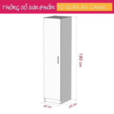 Tủ để quần áo bằng gỗ chất lượng cao SMLIFE Camie