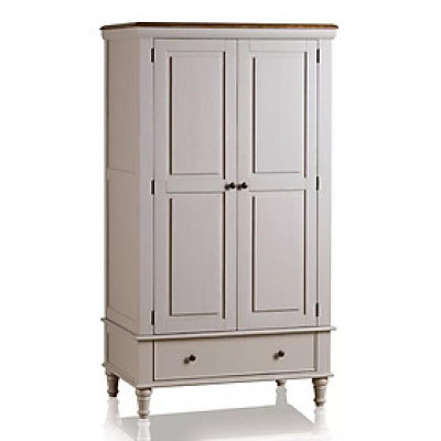 Tủ Áo 2 Cánh Shay Gỗ Sồi Ibie - Trắng