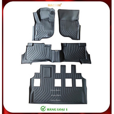Thảm lót sàn xe ô tô Mitsubishi Pajero Sport 2015 - nay (2 chốt sàn ghế lái chéo nhau) (sd) Nhãn hiệu Macsim chất liệu nhựa TPE cao cấp màu đen