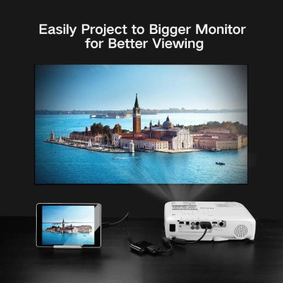 Ugreen UG40744CM101TK Màu Đen Bộ chuyển HDMI sang VGA + HDMI kèm cổng âm thanh - HÀNG CHÍNH HÃNG