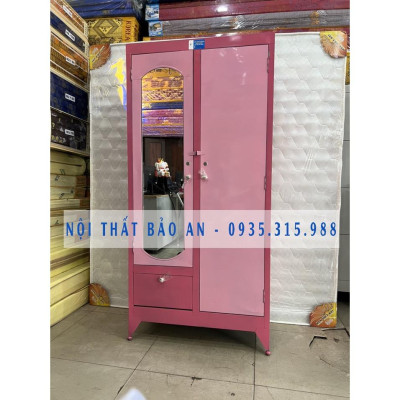 Tủ sắt quần áo ngang 0.9m x cao 1m8 GIÁ SINH VIÊN