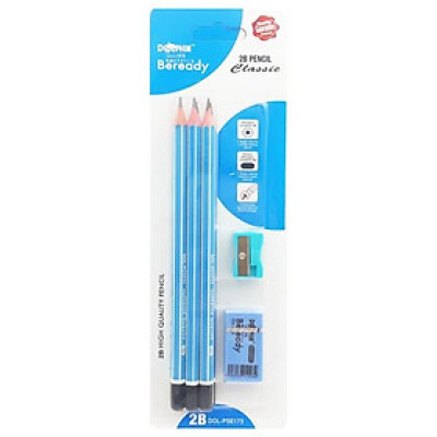 Bộ 6 Bút Chì 2B DOL-PSE173 - Màu Xanh
