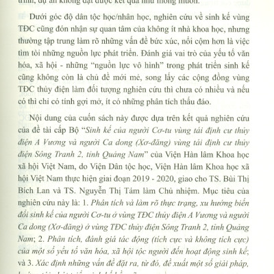 Yếu Tố Văn Hóa, Xã Hội Tộc Người Trong Đời Sống Sinh Kế Của Người Dân Vùng Tái Định Cư Thủy Điện (Sách chuyên khảo)