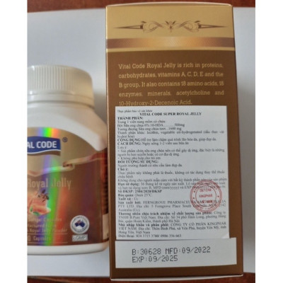 ￼Sữa Ong Chúa Vital code - Hộp 100 Viên-giúp tăng cường khả năng miễn dịch, chống lão hóa
