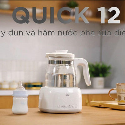 MÁY ĐUN NƯỚC VÀ HÂM NƯỚC PHA SỮA ĐIỆN TỬ QUICK 12 FATZBABY - FB3503BH