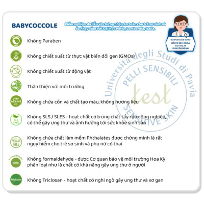 Sữa dưỡng ẩm chiết xuất hạnh nhân Babycoccole 0M+