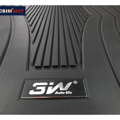 Thảm lót cốp xe ô tô Mercedes C 2022+ nhãn hiệu Macsim 3W chất liệu TPE cao cấp màu đen