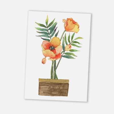 Giấy vẽ màu nước A6 lỡ vẽ các hình dễ thương, giấy vẽ chuyên dụng có vân nhập từ Ý, chất giấy 224gsm 40 tờ CTB784 Green Art - Hàng chính hãng