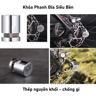 Khóa phanh đĩa xe máy chống trộm, khoá phanh đĩa chất liệu 100% thép nguyên khối cho moto, xe máy, xe đạp D Danido