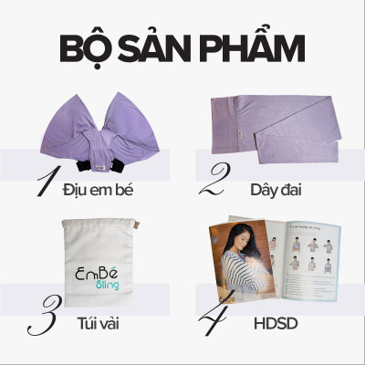 [Thiết Kế Mới - Cao Cấp] Địu Vải Em Bé Sling Baby Sling Nova/Nova Plus Dễ Địu Êm Vai An Toàn Cho Bé 0–24 Tháng
