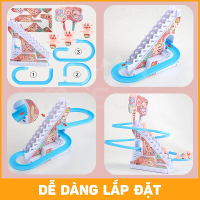 Vịt leo cầu thang tuột trượt ống nước đồ chơi trong nhà cho bé giá rẻ.