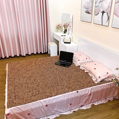 Chiếu Hạt Gỗ Hương Cao Cấp - Kích Thước 1,6mx2m hạt 1.2cm ( video , hình thật )