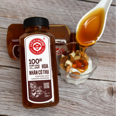 Combo 2 chai cùng loại Mật ong rừng nguyên chất Honimore Hoa Nhãn Cổ Thụ 500g