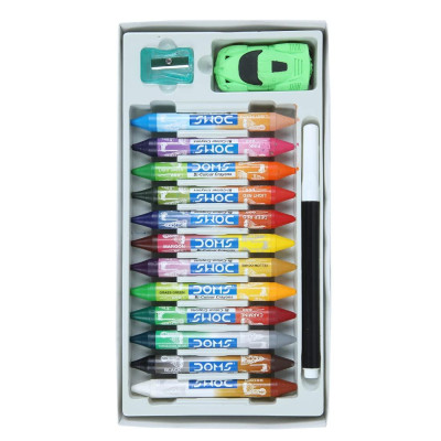 Hộp 12 Bút Sáp Màu 2 Đầu Bi-Colour Wax Crayons - DOMS 7495