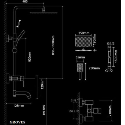 Sen cây tắm nóng lạnh tân cổ điển GS7963