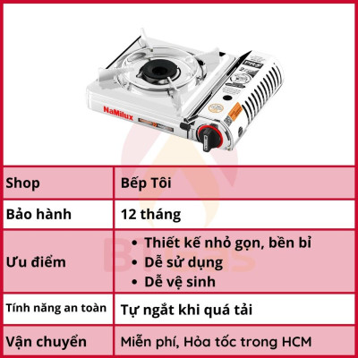Bếp ga mini du lịch, bếp gas Namilux PL-Series - Hàng chính hãng