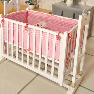 Nôi Em Bé Tự Động VINANOI-VNN301T Gỗ Thông Cao Cấp Vừa Làm Nôi Vừa Làm Võng Màu Trắng