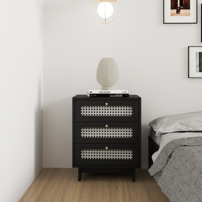 [Happy Home Furniture] MEYDAN, Táp đầu giường 3 ngăn , 48cm x 40cm x 60cm ( DxRxC), THK_077