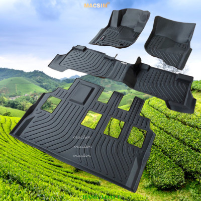 Thảm lót sàn xe ô tô Mitsubishi Pajero Sport 2015 - nay (2 chốt sàn ghế lái chéo nhau) (sd) Nhãn hiệu Macsim chất liệu nhựa TPE cao cấp màu đen