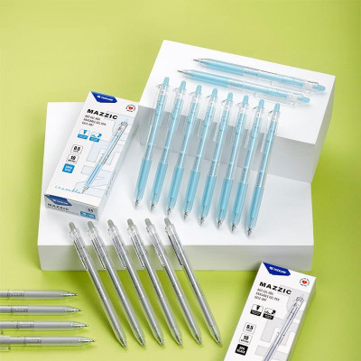 Hộp 10 Bút Gel Xóa Được 0.5 mm - Mazzic Thiên Long GELE-007 - Mực Đen