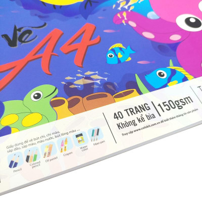 Vở Vẽ A4 40 Trang 150gsm Sketch Book For Art - Colokit SKB-C006