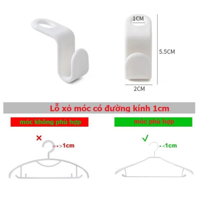 3 Đầu Nối Nhựa Móc Treo Quần Áo, Treo Đồ Đa Năng, Tiện Dụng Tủ Quần Áo, Gọn Gàng, Tiết Kiệm Không Gian. TakyHome 2290