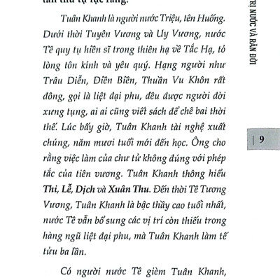 Tuân Tử - Trị Nước Và Răn Đời (SB)
