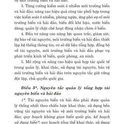 Luật tài nguyên, môi trường biển và hải đảo năm 2015 (sửa đổi, bổ sung năm 2018, 2023)