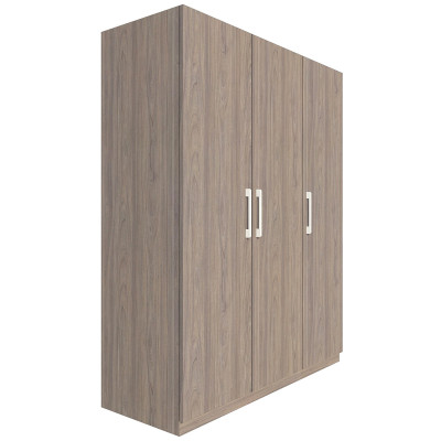 Tủ quần áo gỗ MDF Tundo 3 cánh màu óc chó 160 x 55 x 200cm