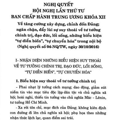 Những Nội Dung Cơ Bản Và Mới Trong Các Nghị Quyết Của Ban Chấp Hành Trung Ương Đảng, Bộ Chính Trị Khóa Xii