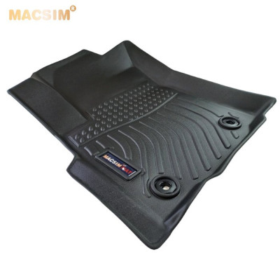 Thảm lót sàn xe ô tô Toyota Fortuner/Innova 2017-2022+ (sd)Nhãn hiệu Macsim chất liệu nhựa TPE cao cấp màu đen