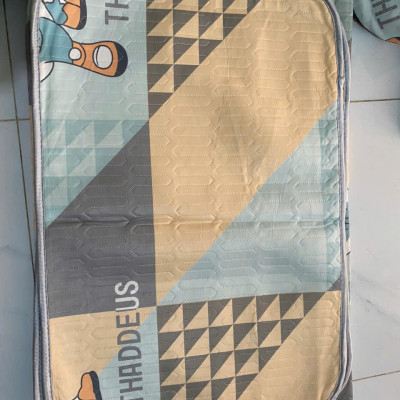 Chiếu điều hòa cao su non Tencel 1m6 x 2m tặng kèm 2 vỏ gối - Giao ngẫu nhiên