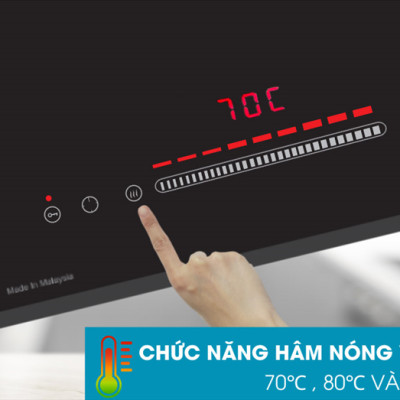 Bếp điện 2 vùng nấu Ecalite EL-MK271R - Kính Ceramic bền - Có Inverter tiết kiệm điện - Hàng chính hãng