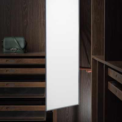 Phụ kiện của tủ áo (Gương âm tủ ray giảm chấn mã GW07 thương hiệu Gerari)