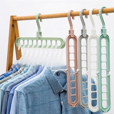 Combo 10 MÓC TREO QUẦN ÁO ĐA NĂNG THÔNG MINH 9 LỖ - HENRYSA
