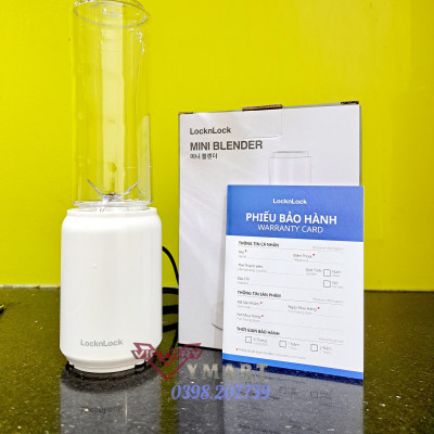 Máy Xay Sinh Tố Mini Blender Locknlock EJM433WHT (Model 2024), 220-240 V, 50/60 Hz, 150 W, 280 ml - Hàng Chính Hãng 