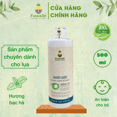 Nước giặt quần áo hữu cơ Fuwa3e an toàn cho bé chuyên giặt lụa hương bạc hà 500ml