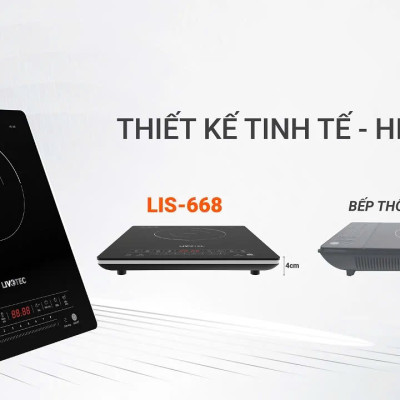 Bếp điện từ đơn Livotec LIS-668 2.000W 8 mức công suất - Miễn phí vận chuyển toàn quốc - Bảo hành 24 tháng - Hàng chính hãng