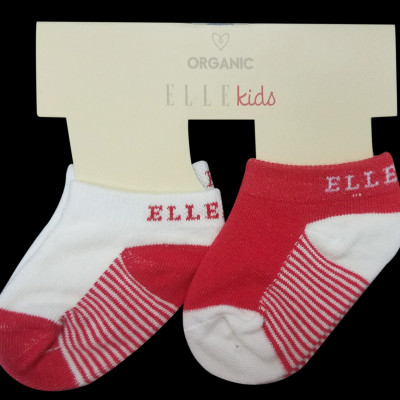 Lốc 2 Đôi Tất ORGANIC Dành Cho Trẻ 6-18M Thương Hiệu ELLE EK30 LOC2