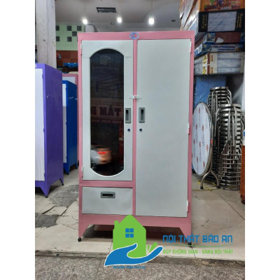 Tủ sắt quần áo dày sơn tĩnh điện có hộc kéo ngang 90 cao 1m8