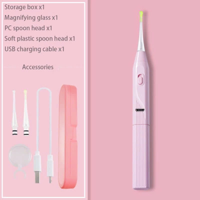 Bộ Dụng Cụ Lấy Ráy Tai Có Đèn Led Cao Cấp Kèm Hộp Đựng Sịn Sò Sử Dụng Cổng Sạc USB Tặng Kèm Kính Lúp