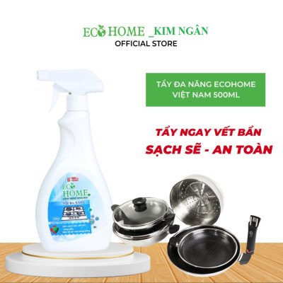 ƯU ĐÃI - COMBO MUA 2 TẨY ĐA NĂNG TẶNG CHAI RỬA CHÉN 400ML - Xịt Tẩy Đa Năng Công Nghệ Sinh Học ECOHOME 500ML Tẩy Cặn Canxi, Tẩy Kính, Vòi Sen, Bồn Sứ, Chậu Tắm, Gạch Men, Gương Soi