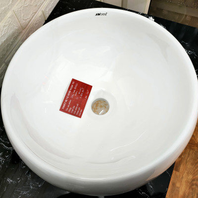 Chậu lavabo đặt bàn TRÒN,TRẮNG  GROVES GRLV8123 (410x410x150)