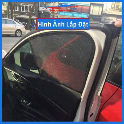 Bộ 4 rèm chắn nắng nam châm Mazda 3 2015-2016-2017-2018-2019 khung cố định chống tia UV