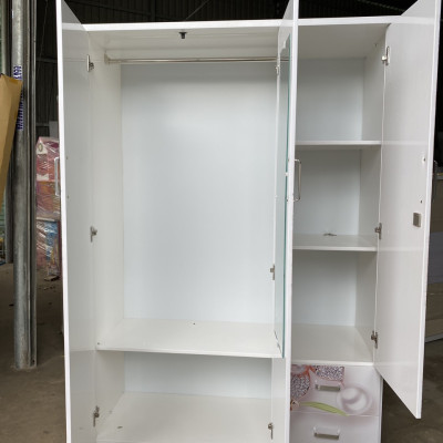 Tủ nhựa đài loan 3 cánh 2 học âm in 3D hình Hoa Nuhi