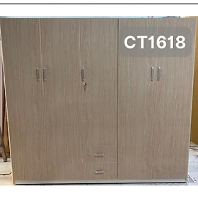 Tủ quần áo nhựa 5 cánh kèm hộc kệ trong ĐV Tundo 204 x 185 x 47 cm nhiều màu lựa chọn